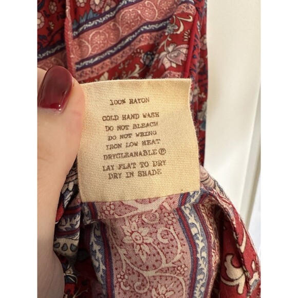 SPELL Folk Town Floral Boho Blouse in Wine Size Medium - Picture 7 of 7